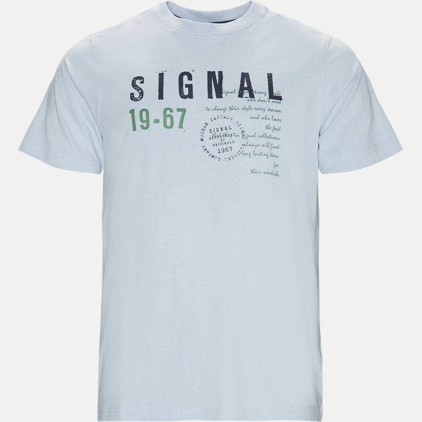 Signal T-shirts WAINE LOGO L.BLÅ MELANGE